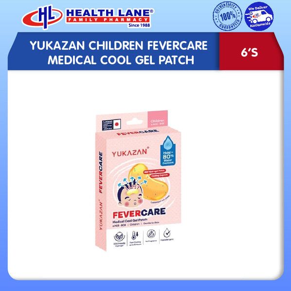 YUKAZAN KANAK-KANAK FEVERCARE MEDICAL COOL GEL PATCH 6'S